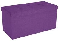 Intirilife Sitzhocker (Sitzw&uuml;rfel mit Stauraum 76x38x38 cm in NEBEL LILA -