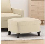 vidaXL Fu&szlig;hocker, Fu&szlig;hocker Creme 60x50x41 cm Stoff