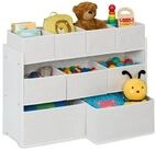 relaxdays Standregal Kinderregal mit 9 Stoffboxen