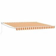 vidaXL Markise Ausziehbare Markise Gelb und Orange 400 x 300 cm (1-St)