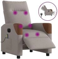 vidaXL Sessel vidaXL Massagesessel Elektrisch Taupe Stoff