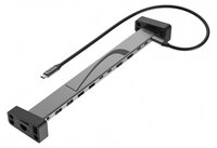 Hama USB-Verteiler 00200149 USB-C-Docking-Station 12 Ports Grau