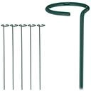 relaxdays Rankhilfe 6er Set Pflanzst&auml;be aus Metall