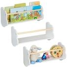relaxdays Kinderregal B&uuml;cherregal Kinder Wolke 3er Set