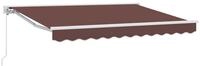 vidaXL Markise Markisenrahmen Braun 250 x 200 cm Polyester mit PU-Beschichtung...