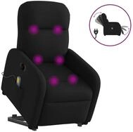 vidaXL Massagesessel, Elektrischer Massagesessel mit Aufstehhilfe Schwarz Stoff