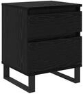 vidaXL Nachttisch Nachttisch Schwarz Eichen-Optik 40 x 35 x 50 cm Holzwerkstoff