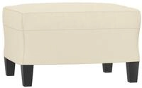 vidaXL Fu&szlig;hocker, Sitzhocker Creme 60x50x41 cm Kunstleder