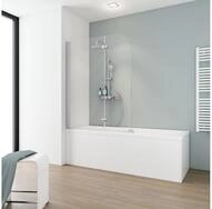 Schulte Badewannenfaltwand Komfort 112 x 140 cm, Sicherheitsglas, (2 tlg), Klar