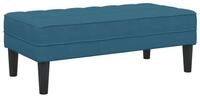 vidaXL Sitzbank Bank mit Kissen Blau 113 x 57 x 39 cm Samt (1-St)