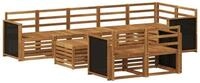 vidaXL Gartenlounge-Set Sofagarnituren Massivholz, (8-tlg)