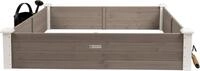 WONDERMAKE Hochbeet Umrandung aus Holz f&uuml;r Garten Terrasse gro&szlig;, Pflanzbeet...