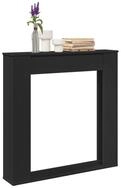 vidaXL Dekokamin, Kaminumrandung Schwarz 100x20x100 cm Holzwerkstoff