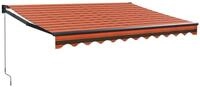vidaXL Markise Sonnenschutz Einziehbar Orange und Braun 3,5x2,5 m Stoff &...