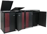 MCW M&uuml;lltonnenbox MCW-O67-4 (4 St), F&uuml;r 4 M&uuml;lltonne mit 80 bis 240 Liter