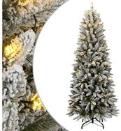 vidaXL LED Baum K&uuml;nstlicher Weihnachtsbaum mit Schnee 150 LEDs 150 cm