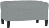 vidaXL Fu&szlig;hocker, Sitzhocker Hellgrau 70x55x41 cm Stoff