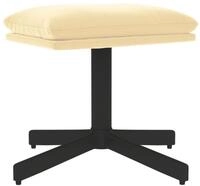 vidaXL Polsterhocker Fu&szlig;hocker Cremewei&szlig; 60x60x36 cm Samt (1 St)