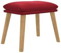 vidaXL Polsterhocker Fu&szlig;hocker Weinrot 45x29,5x35 cm Samt (1 St)