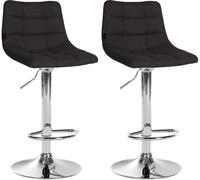 CLP Barhocker Jerry Stoff (Set, 2er), h&ouml;henverstellbarer und drehbar