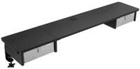 Duronic Schreibtischaufsatz DD2 BK Schreibtischaufsatz f&uuml;r 2 Monitore,...