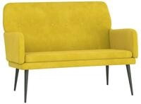 vidaXL Sitzbank, Bank Gelb 108x79x79 cm Samt