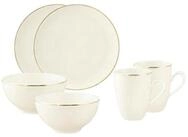 Seltmann Weiden Fr&uuml;hst&uuml;cks-Geschirrset Savona Goldlinie Fr&uuml;hst&uuml;cks-Set...