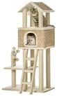 PawHut Kratzbaum Kletterbaum mit Katzenh&ouml;hle Spielb&auml;lle Spanplatte Pl&uuml;sch