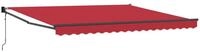 vidaXL Markise Markise Rot 400 x 300 cm Polyester und Metall (1-St)