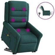 vidaXL Massagesessel, Elektrischer Massagesessel mit Aufstehhilfe Dunkelgr&uuml;n...