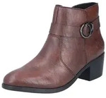 Rieker Stiefelette Ankleboots, Blockabsatz, mit Innenrei&szlig;verschluss braun 36 EU