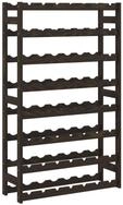 vidaXL Weinregal, Flaschenregal f&uuml;r 56 Flaschen Schwarz Massivholz Kiefer