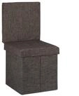 relaxdays Sitzhocker Faltbarer Sitzhocker mit Lehne, braun