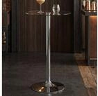 FINEBUY Bartisch FB35852 Stehtisch Bistrotisch Imbisstisch Metall Chrom Glas...