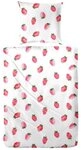 Primera Bettw&auml;sche Soft-Seersucker-Bettw&auml;sche Strawberry, Soft-Seersucker, 2...