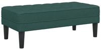 vidaXL Sitzbank Bank mit Kissen Dunkelgr&uuml;n 113 x 57 x 39 cm Stoff (1-St)