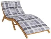 vidaXL Sitzauflage Sonnen-Lounger Kissen Grau 180 x 60 x 4 cm Oxford-Stoff, (1...
