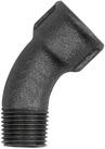RIEGLER Verteiler Riegler Bogen 40, 45&deg;, Rp 2 i., R 2 a., Temperguss schwarz