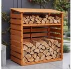 MCW Kaminholzregal MCW-Q16, BxTxH:122x61x121 cm, Schr&auml;ges Dach leitet...