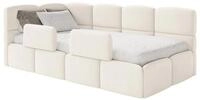 Selsey Kinderbett CLOUDY, Bettkasten, 2x Rausfallschutz, Easy-Clean-Velours,...