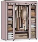 SONGMICS Kleiderschrank Stoffschrank mit &Uuml;berzug aus Vliesstoff,...