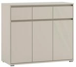 Kommode IKARUS, Cashmerebraun matt, 3 T&uuml;ren, 3 Schubladen