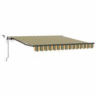 vidaXL Markise Markisenstoff Gr&uuml;n und Gelb 350 x 250 cm Polyester (1-St)