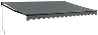 vidaXL Markise Sonnenschutz Einziehbar Anthrazit 4,5x3 m Stoff und Aluminium