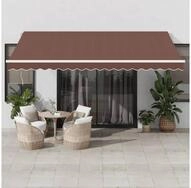vidaXL Markise Markise Automatisch mit LED Braun 450x300 cm