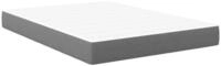 vidaXL Bett Bettmatratze mit Matratze Hellgrau 140 x 200 cm Stoff (1-tlg)