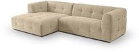 xonox.home Ecksofa, Sofa in L-Form Recamiere links aus Webstoff in beige...
