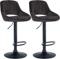 CLP Barhocker Milet Samt (Set, 2er), Samtbez&uuml;ge, h&ouml;henverstellbar, drehbar