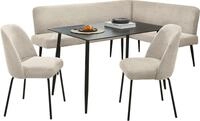 OTTO home Eckbankgruppe Melvin (Set, 4-tlg. Tisch, Bank und 2 St&uuml;hle),