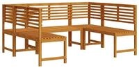 vidaXL Gartenlounge-Set Gartenb&auml;nke Set 5 pcs Braun Massivholz, (5-tlg)